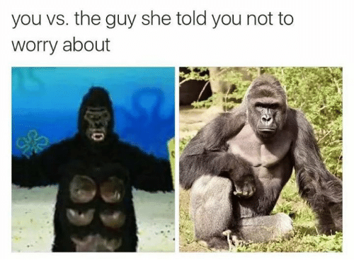 Ты и тот парень, ты и тот парень о котором тебе не стоит беспокоиться, You vs the guy she told you not to worry about