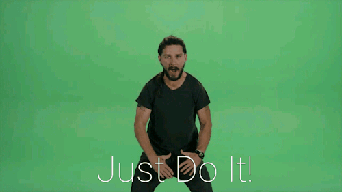 Just do it гифка, Just do it мем, мем шайа лабаф