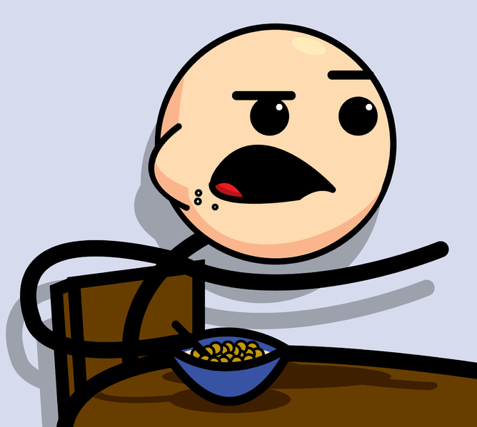 cereal guy, парень с хлопьями, мем плюется хлопьями, мем про хлопья, rage comics
