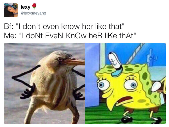 mocking spongebob