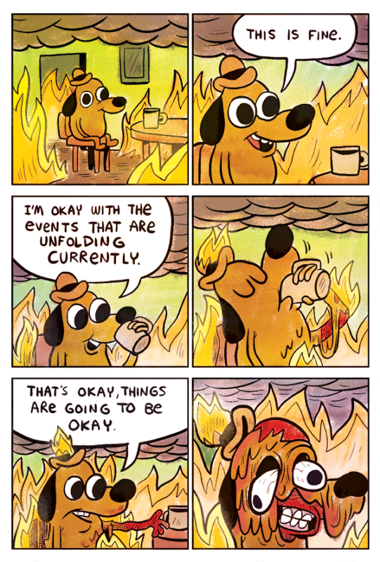 комикс this is fine