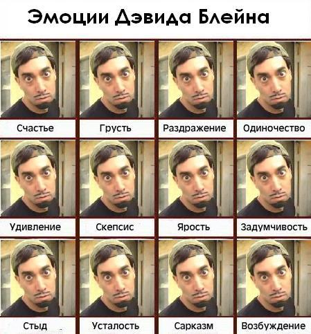 эмоции дэвида блэйна