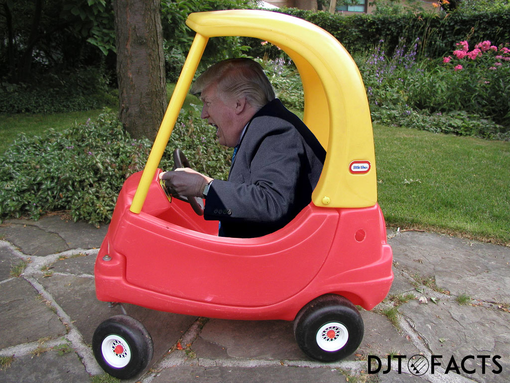 трамп за рулем
