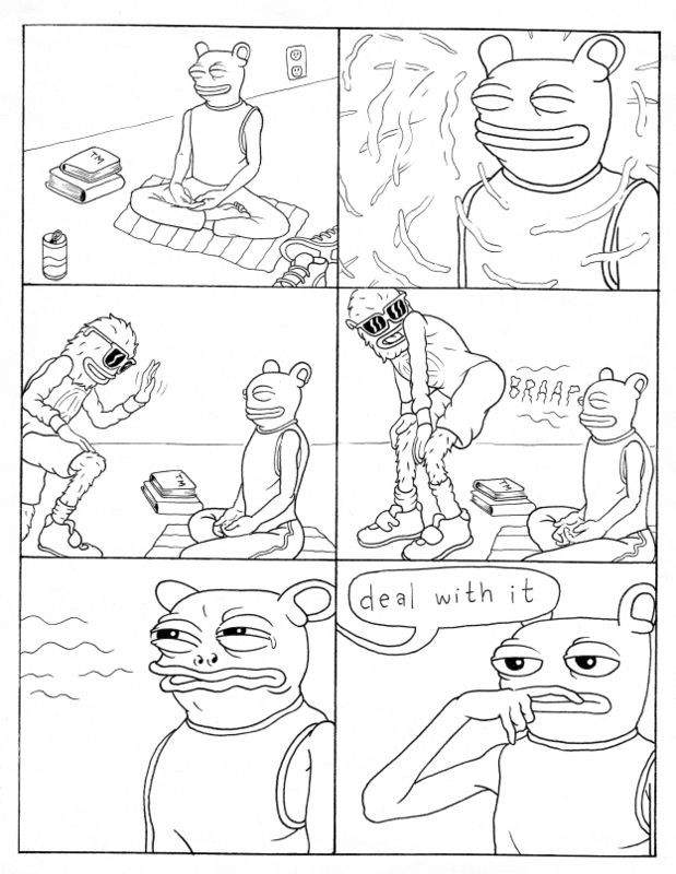 deal with it pepe