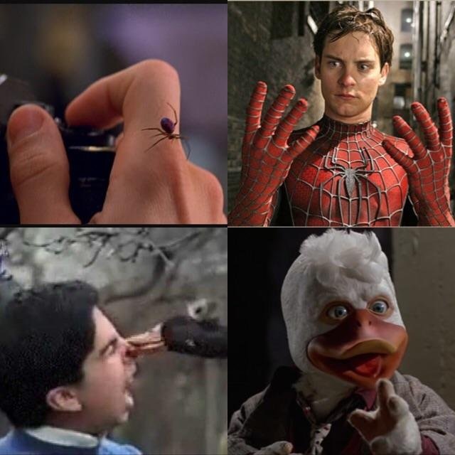 укус паука мем