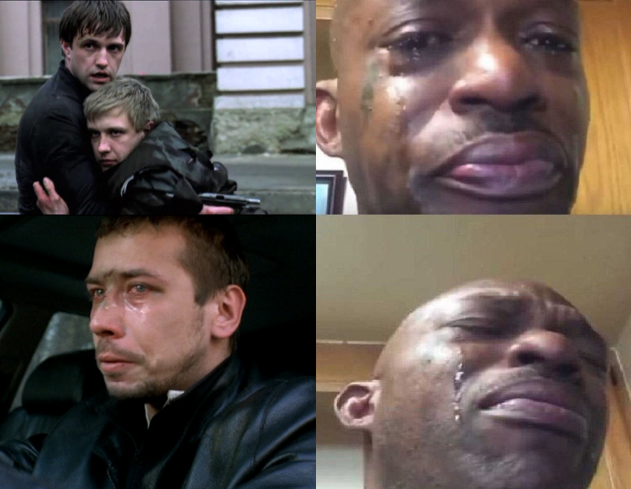 плачущий негр мем
