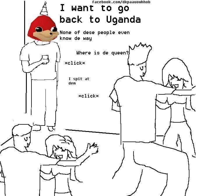 Мем про Уганду Ugandan Knuckles