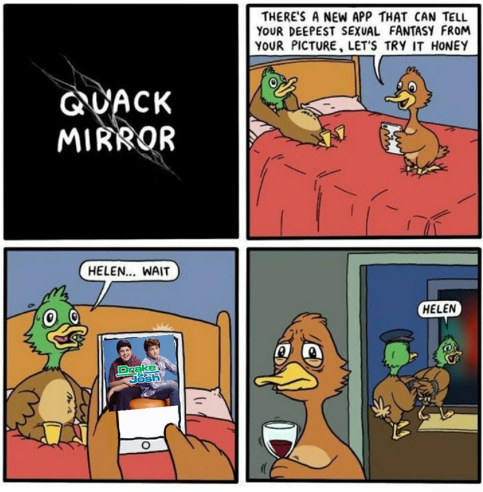 Quack Mirror черное зеркало утки