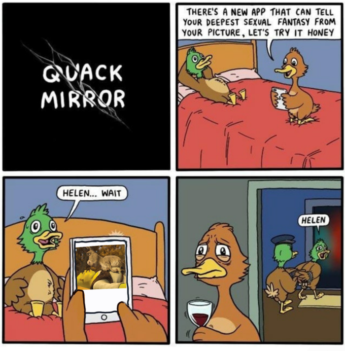 Quack Mirror комикс с утками черное зеркало