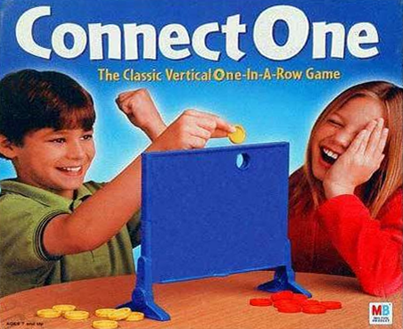 Дети играют в Connect Four Дети играют в Connect Four