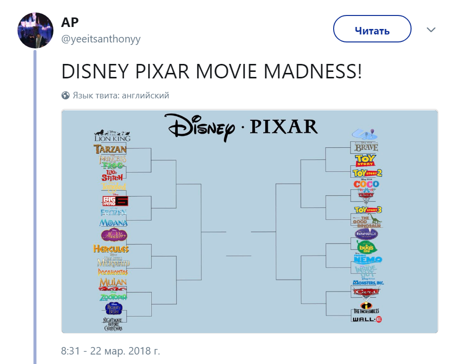 Disney против Pixar 