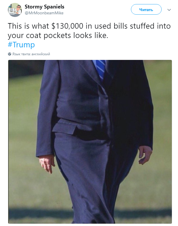 Толстый Трамп в пальто Толстый Трамп в пальто