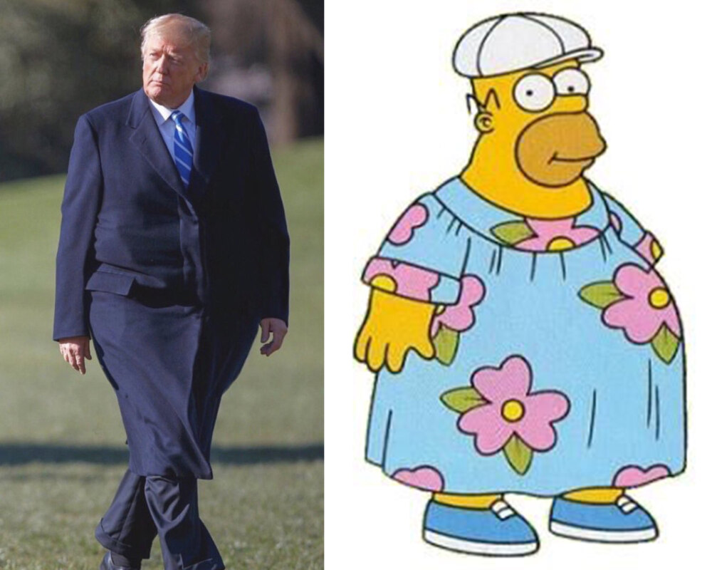Толстый Трамп в пальто
