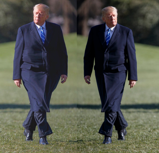 Толстый Трамп в пальто Толстый Трамп в пальто