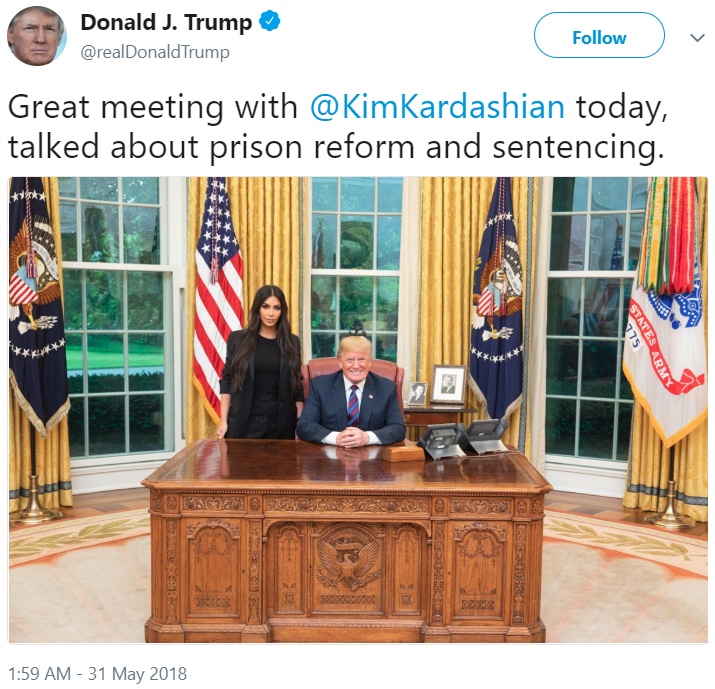 Трамп встретился с Ким Кардашьян