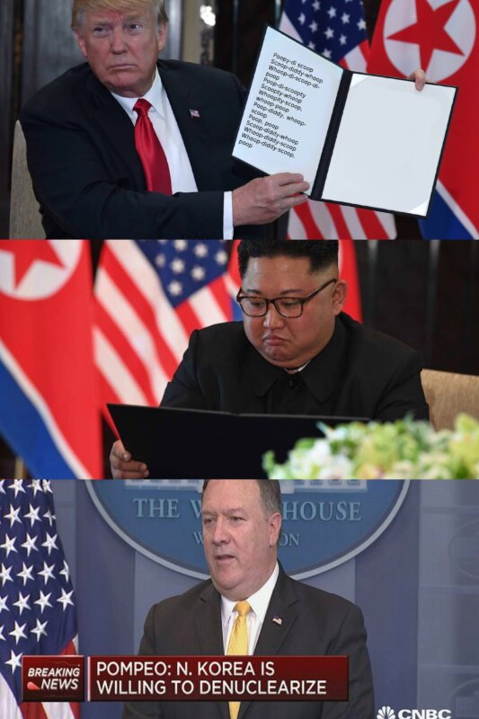 Что Трамп показал Ким Чен Ыну? Что Трамп показал Ким Чен Ыну?
