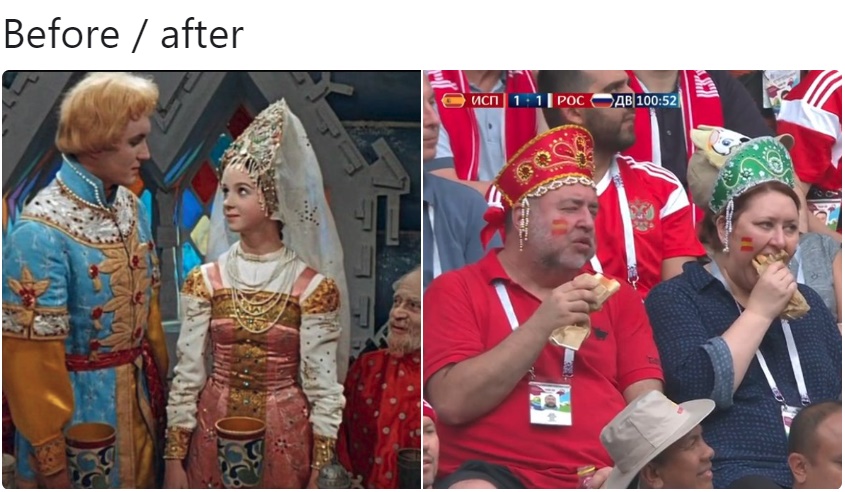 Болельщики в кокошниках