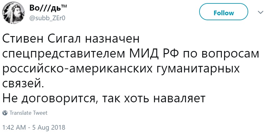 Стивена Сигала назначили представителем МИД