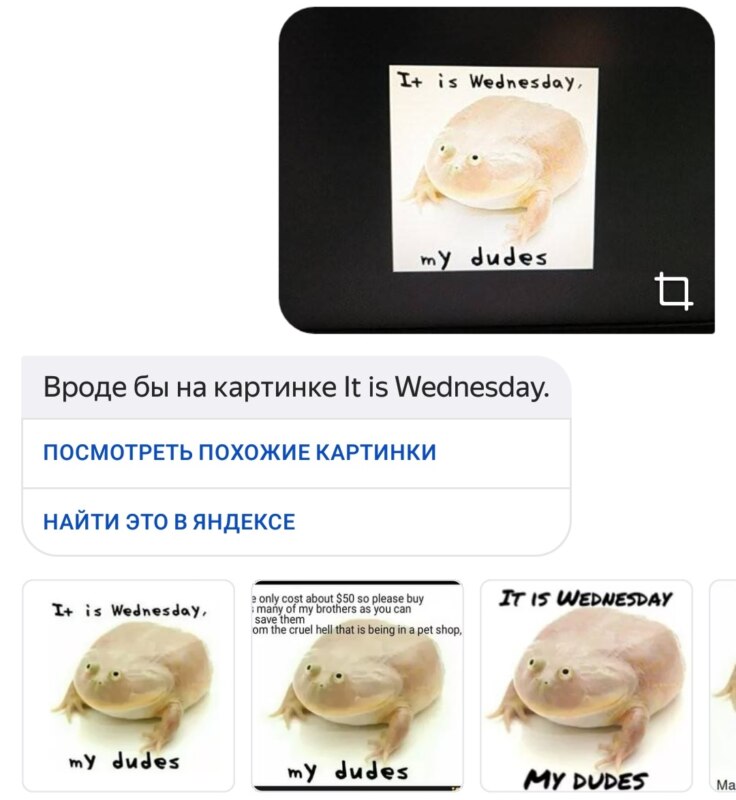 Алиса распознаёт мемы