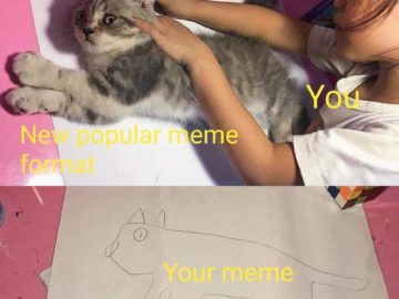 Девочка обводит кошку