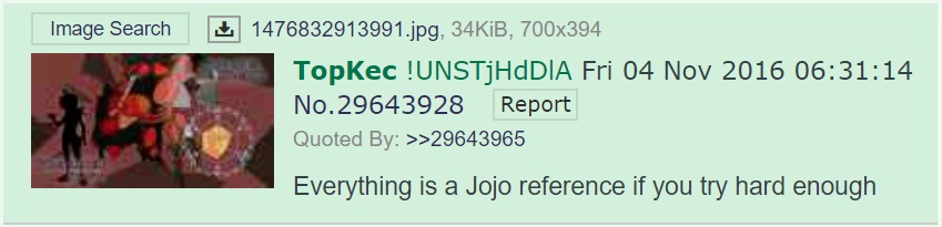 Is This a JoJo Reference?