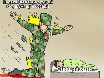 Солдат защищает ребенка от пуль