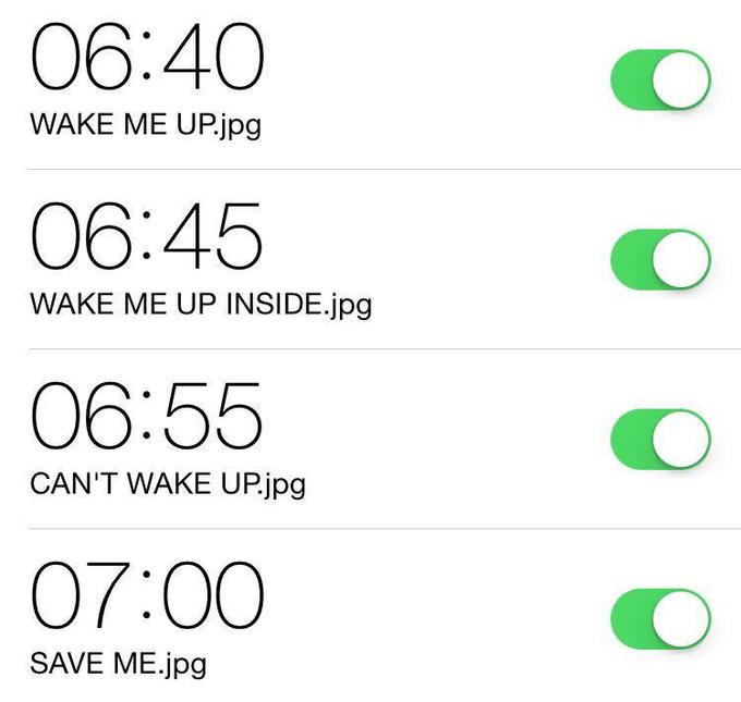 cant wake up alarm