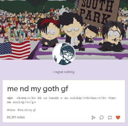 me and my goth gf