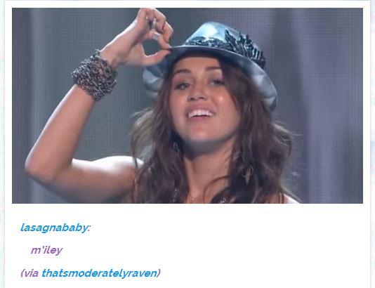 miley tips fedora