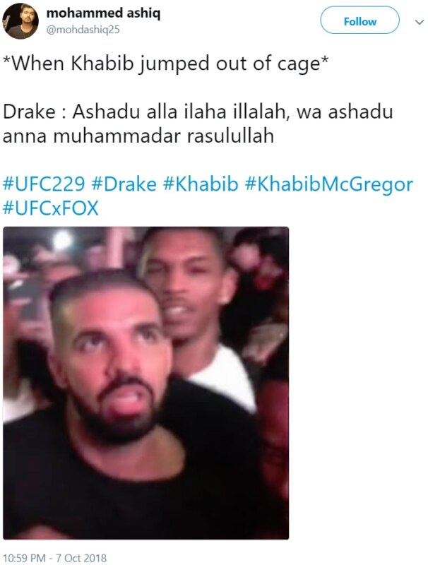 Фейк: лицо Дрейка на UFC