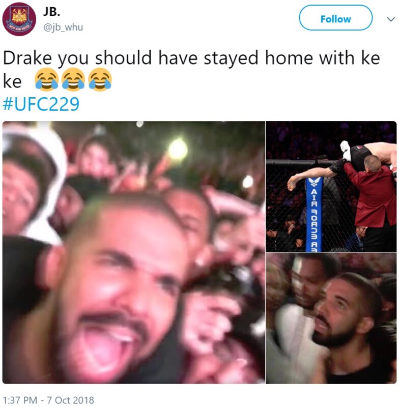 Фейк: лицо Дрейка на UFC