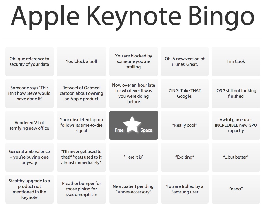 Apple Бинго