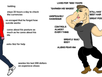 Chad Bogdanoff vs virgin pink wojak