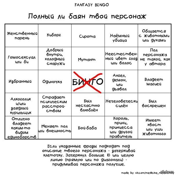 Фэнтези Бинго