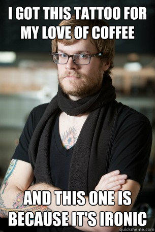Love of coffee hipster barista