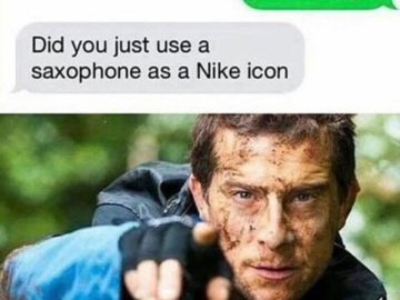 Саксофон как логотип Nike