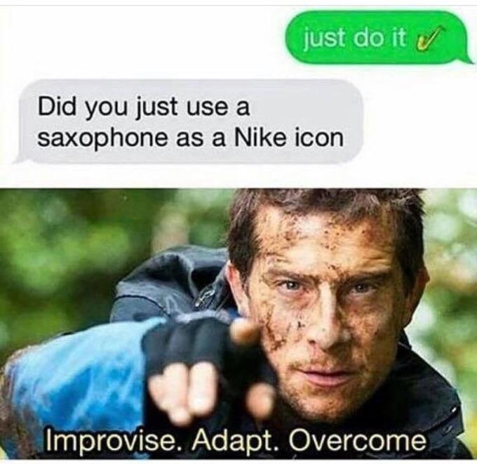 Саксофон как логотип Nike