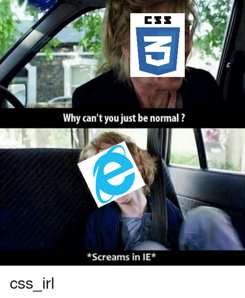 Why Can't You Just Be Normal - IE