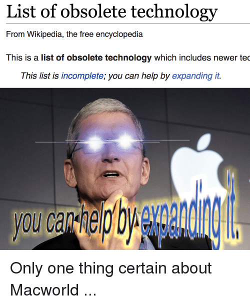 You Can Help By Expanding It - Список устаревших технологий