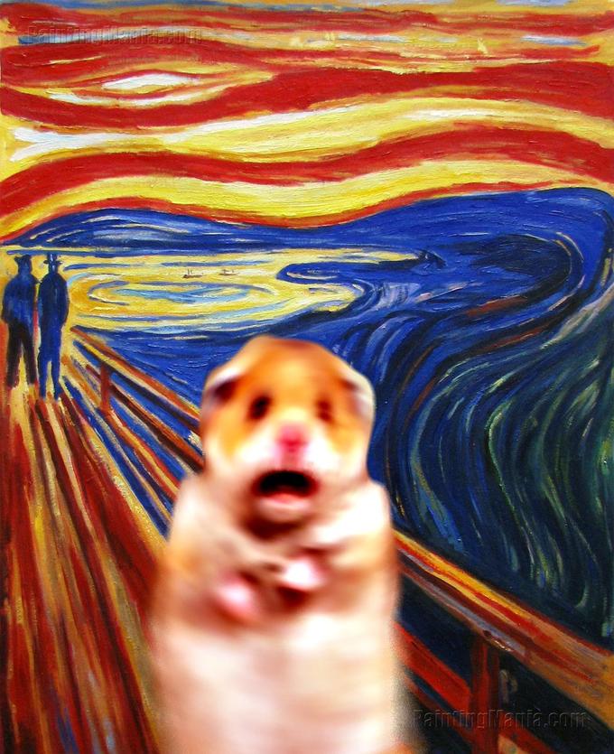 Испуганный хомяк