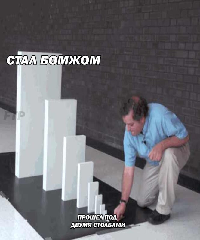 Мем с домино