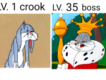 level 1 crook, level 35 boss