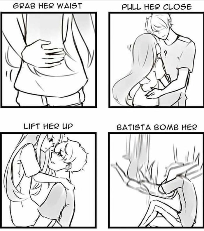 Возьми ее за талию, притяни к себе Grab her waist
