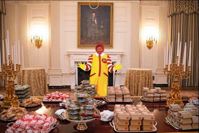 trump serving fast food meme trump serving fast food meme