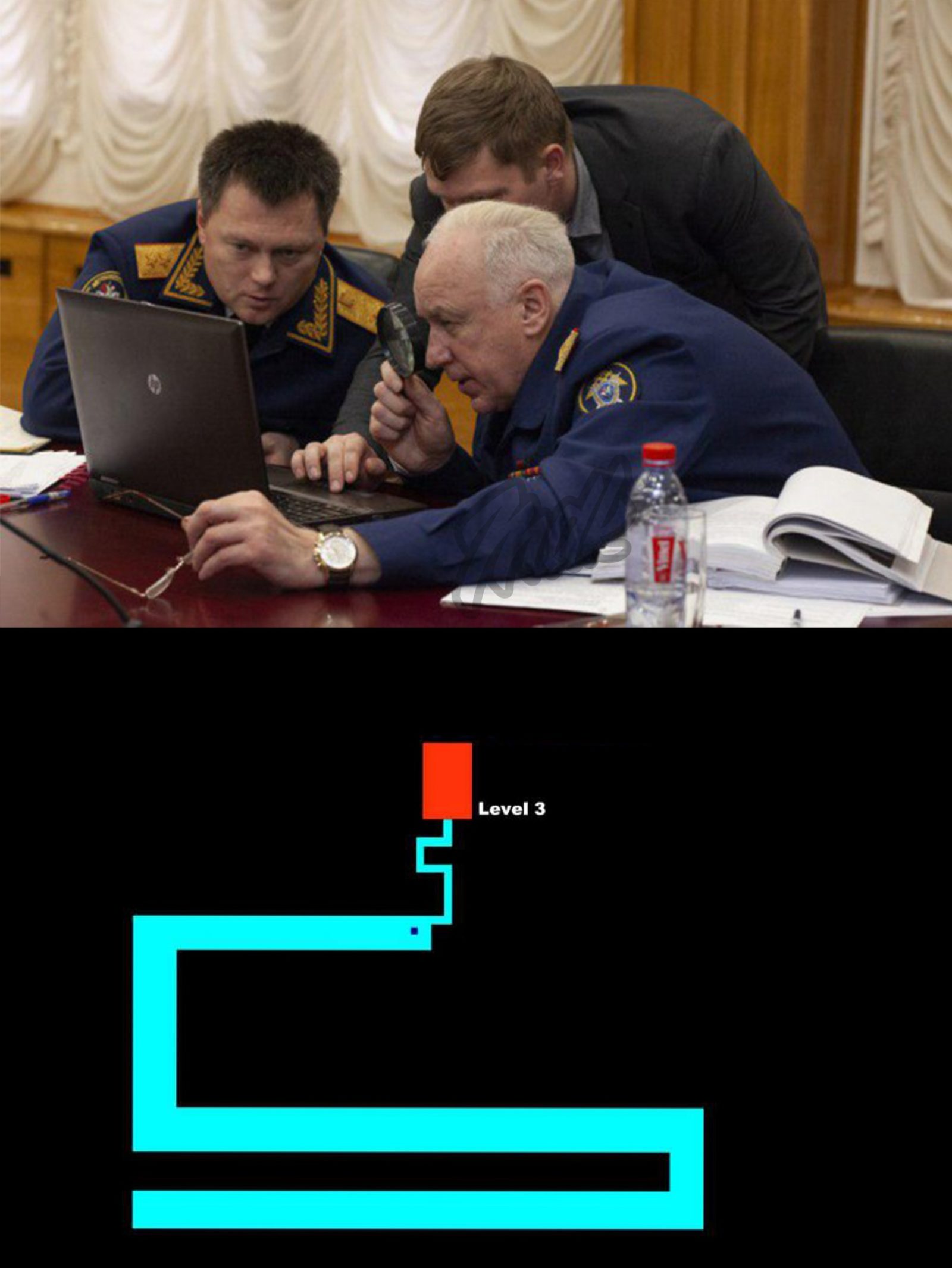 Бастрыкин с лупой