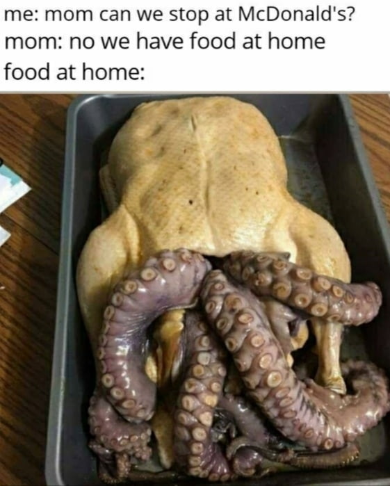 У нас есть еда дома