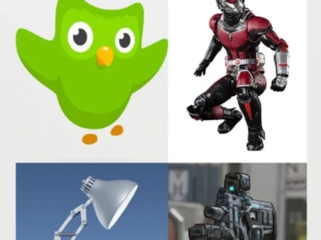 Мем с совой Duolingo