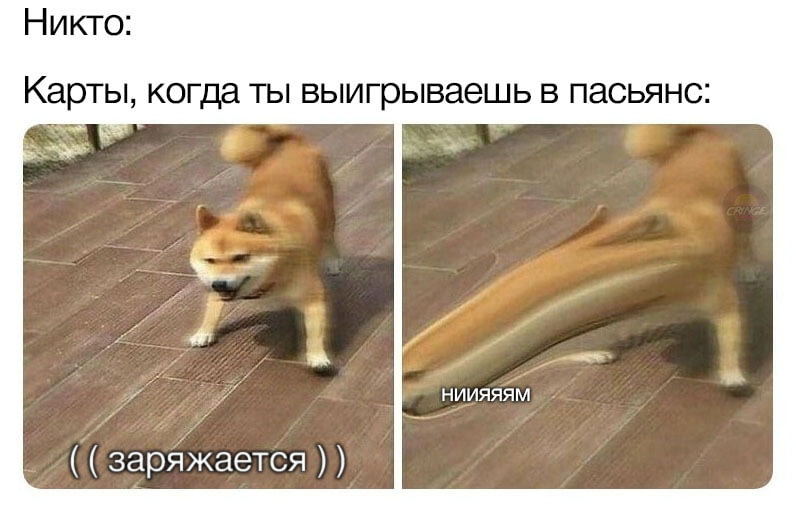 Карты, когда выигрываешь в "Косынку"