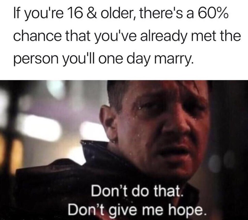 Don't give me hope meme Hawkeye from Endgame Don't give me hope meme with Ronin Endgame