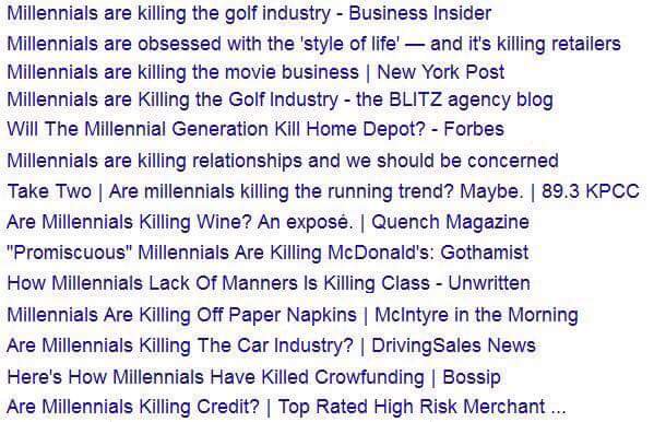 How millenials killed How millenials killed